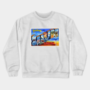 Greetings from Seaside, Oregon - Vintage Large Letter Postcard Crewneck Sweatshirt